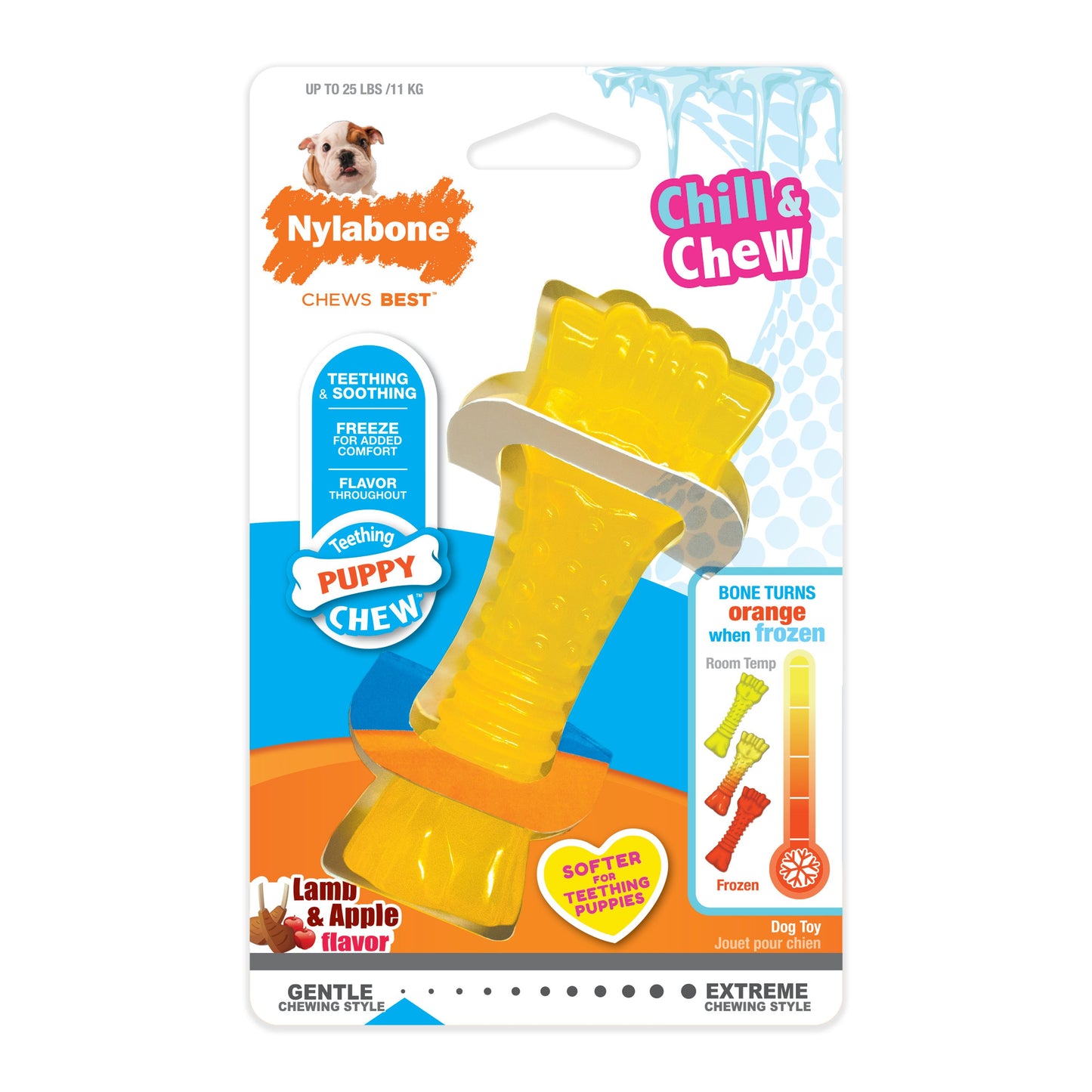 Nylabone Chill & Chew Lamb & Apple Puppy Chew Dog Toy