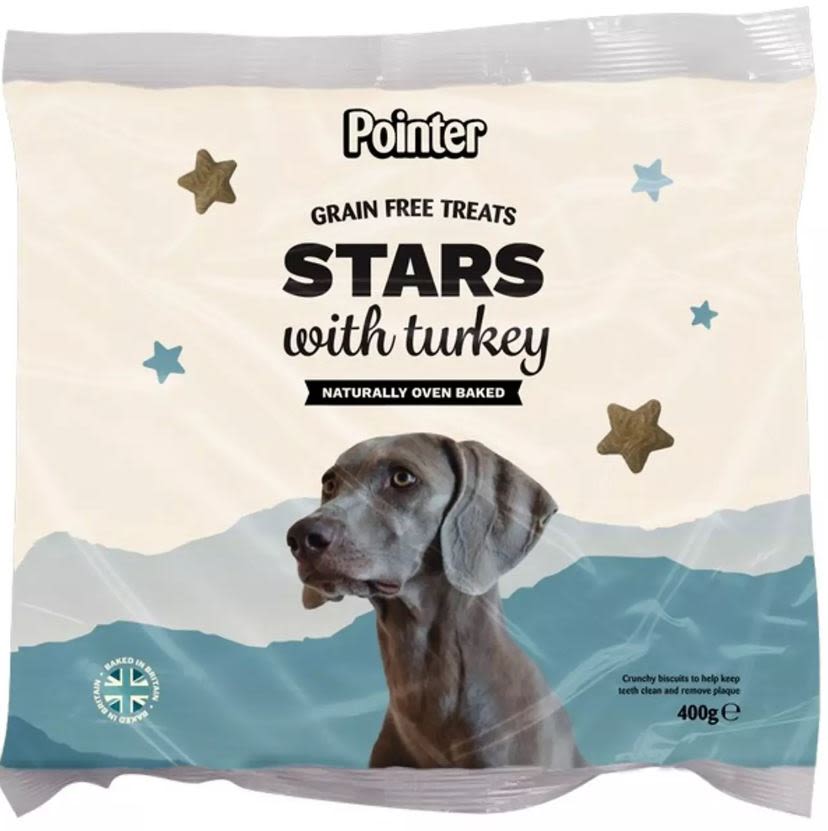 Pointer Grain Free Crunchy Turkey Stars Dog Treats