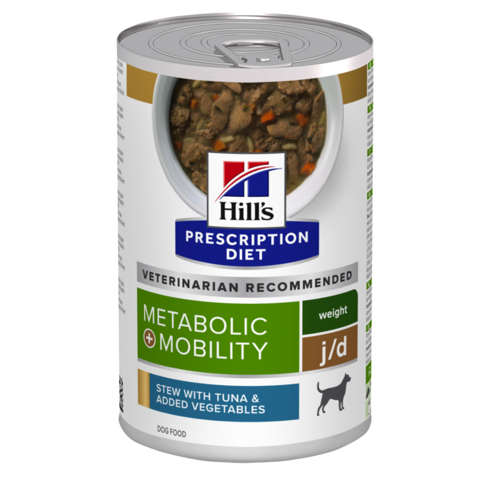 Hill's Pet Nutrition Hill'S Pet Nutrition Metabolic Mobility Weight Management Stew Tuna Adult Dry Dog Food pet food packaging