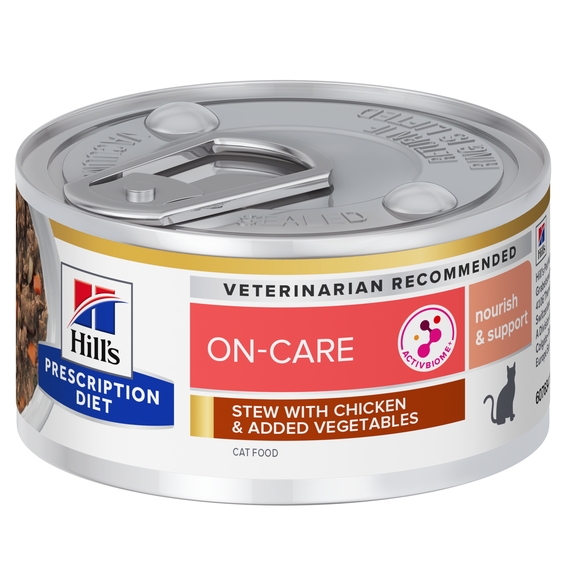 Hill's Pet Nutrition Hill'S Pet Nutrition Prescription On Care Stew For Cats Chicken Pork Adult Wet Cat Food pet food packaging