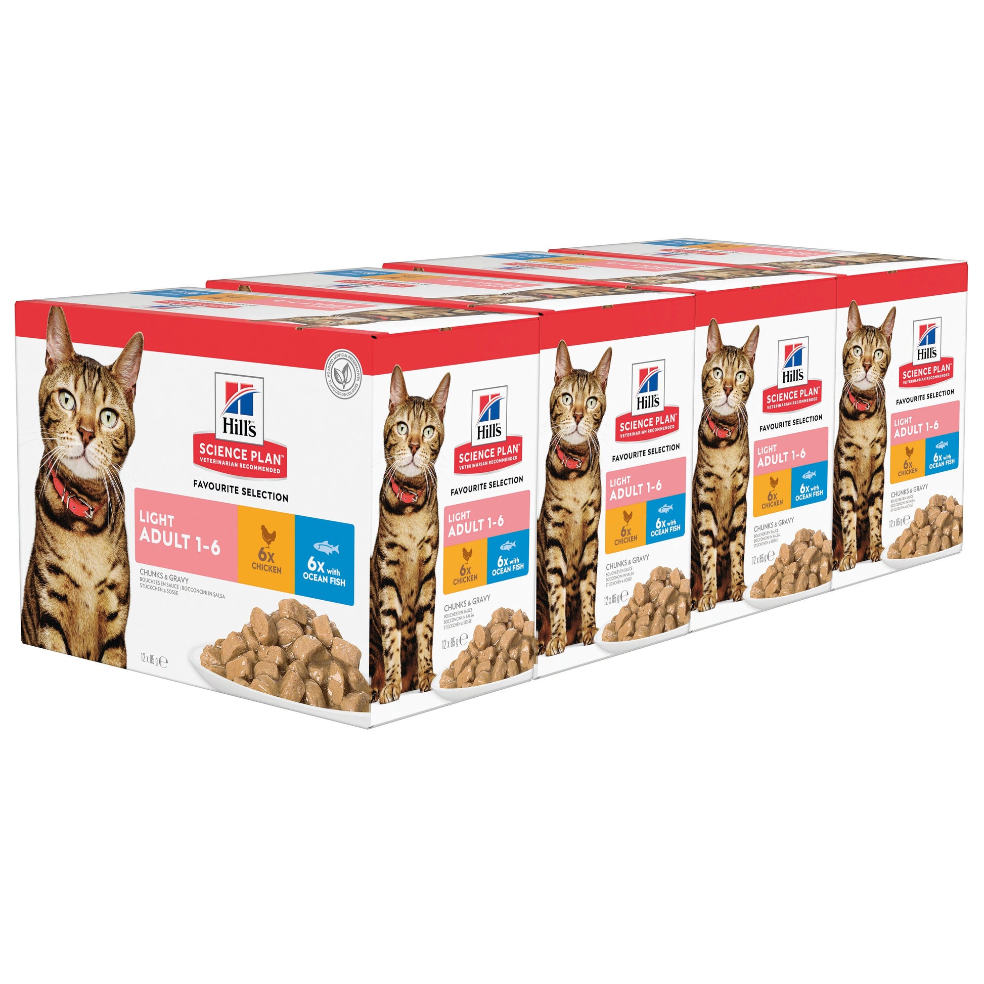 Hill's Pet Nutrition Hill'S Pet Nutrition Science Plan Light Ocean Chicken Pork Adult Wet Cat Food pet food packaging