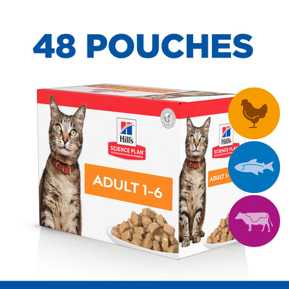 Hill's Science Plan Adult Light Chicken, Beef & Ocean Fish Wet Cat Food