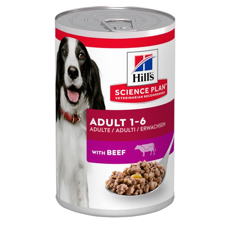Hill's Pet Nutrition Hill'S Pet Nutrition Hill Science Plan Canine Beef Pork Adult Wet Dog Food pet food packaging