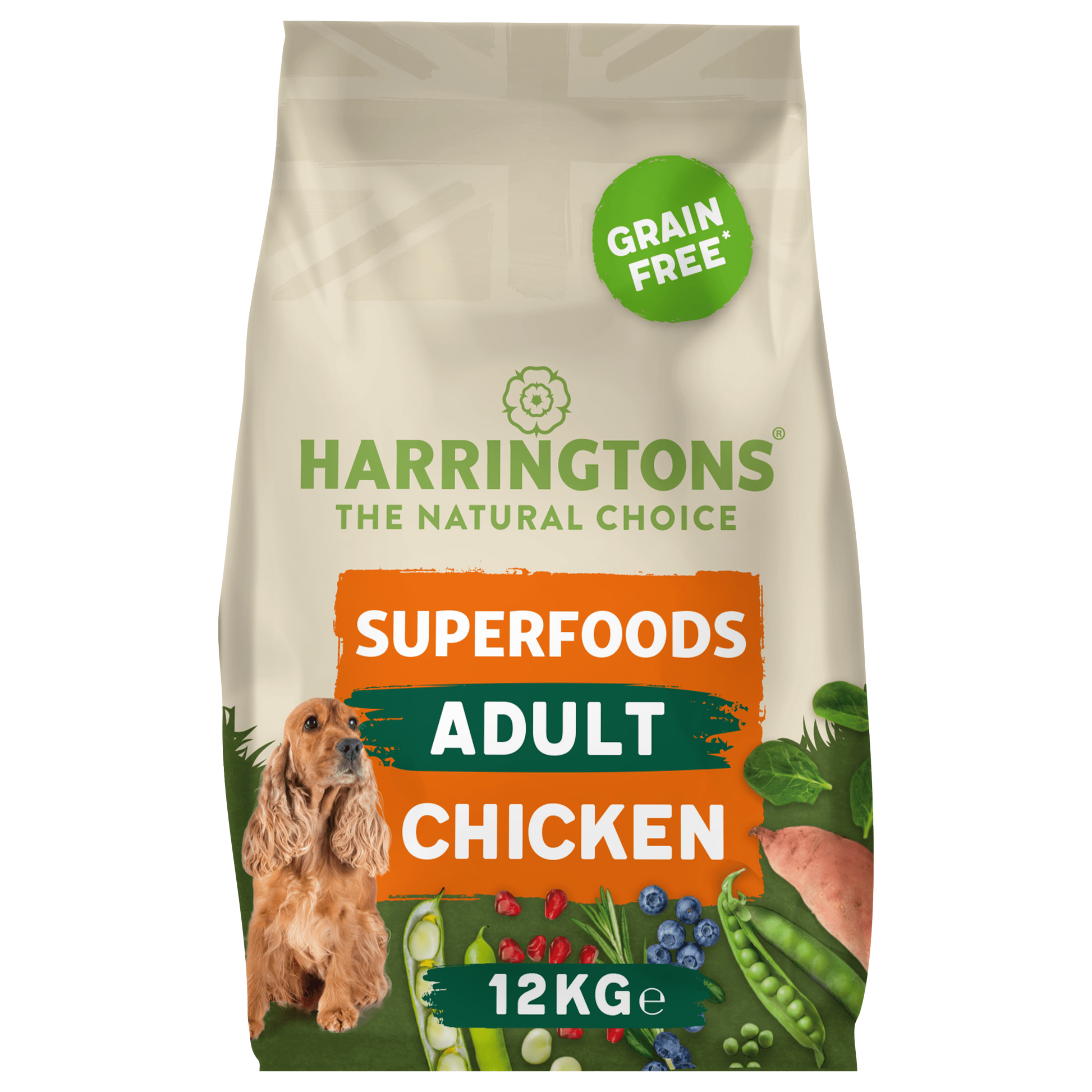 Harringtons Harringtons Harrington Grain Free Superfoods Chicken Adult Dry Dog Food pet food packaging