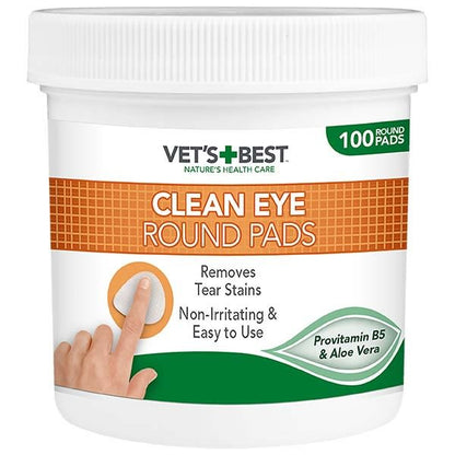 Vet's Best Clean Dog Eye Round Pads