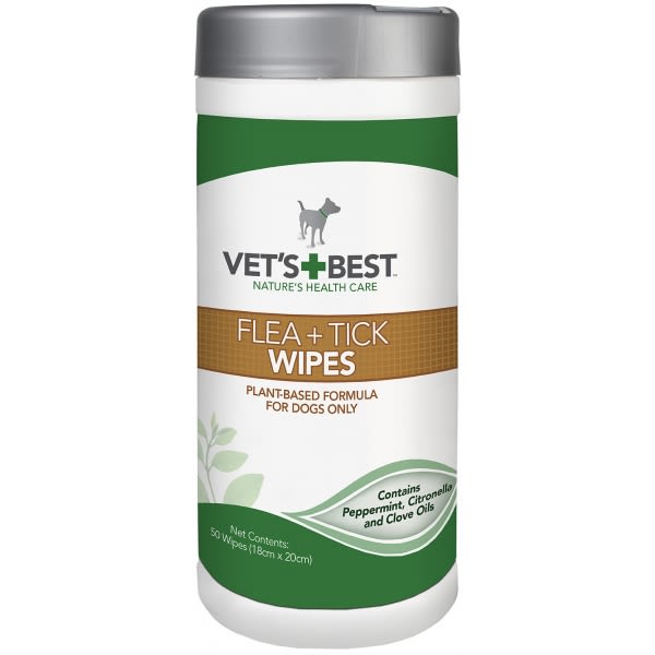 Vet's Best Natural Flea, Tick Wipes for Dogs