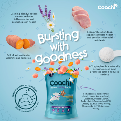 Coachi Natural Dog Calming Treats - Turkey