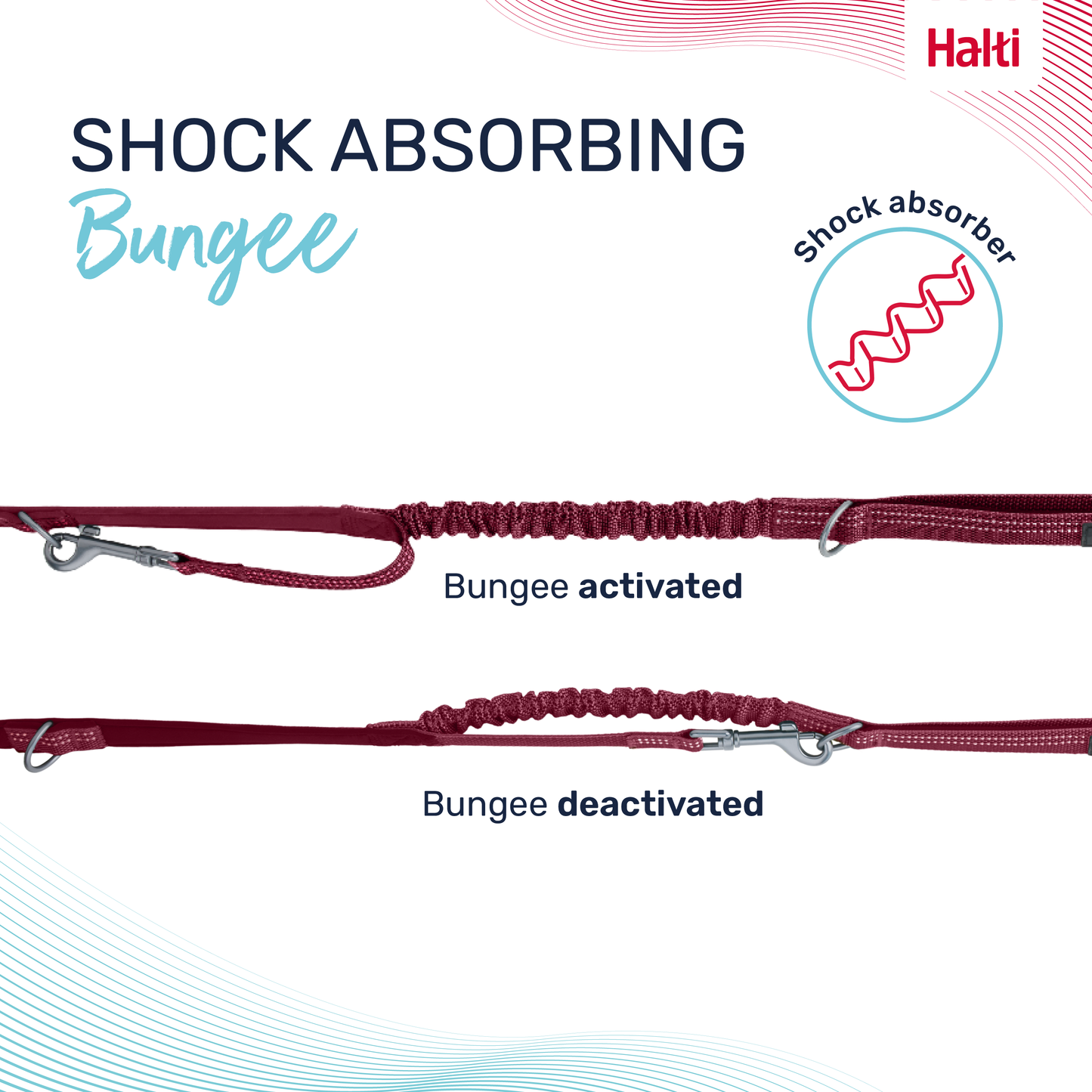Halti Anatomy Multi Dog Lead - Magenta