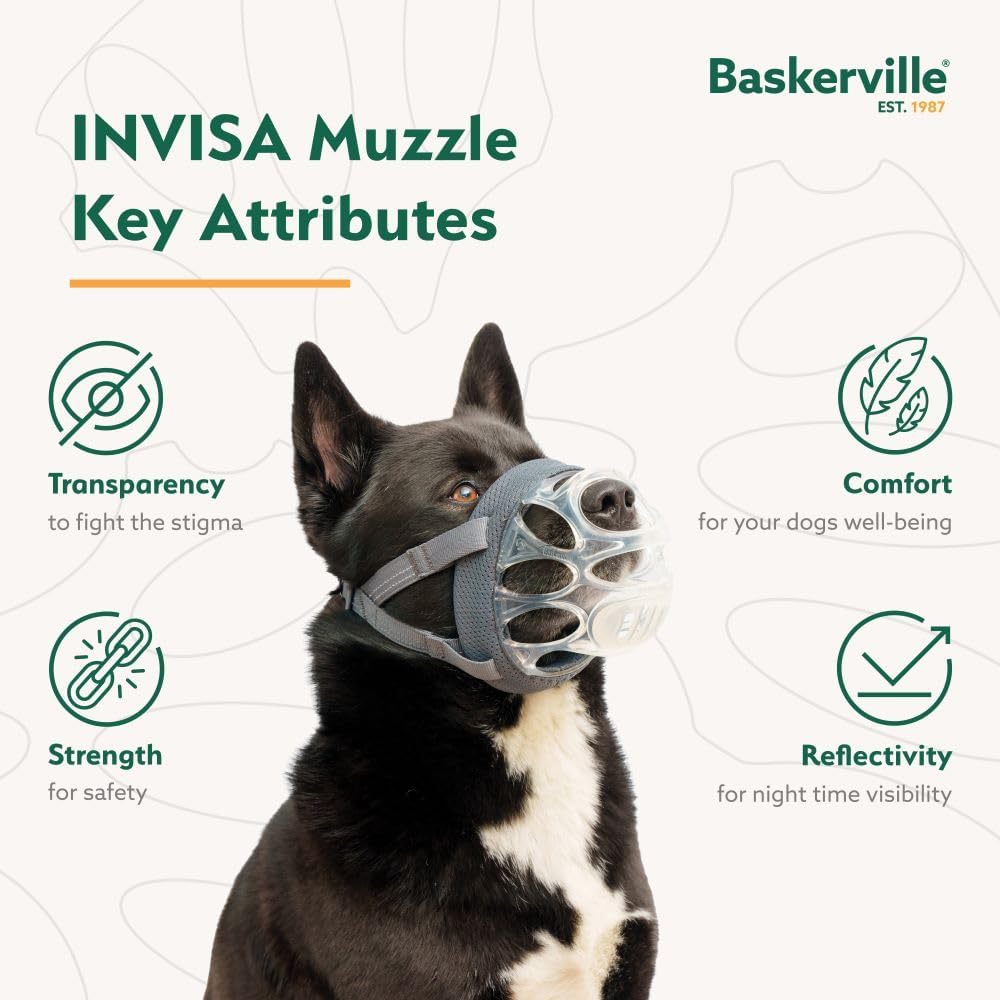 Baskerville INVISA Dog Muzzle - Clear