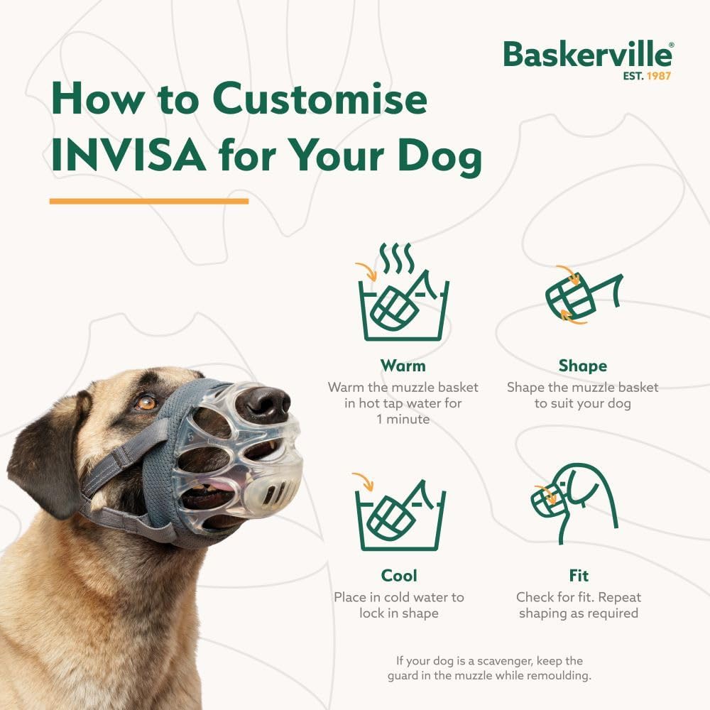 Baskerville INVISA Dog Muzzle - Clear