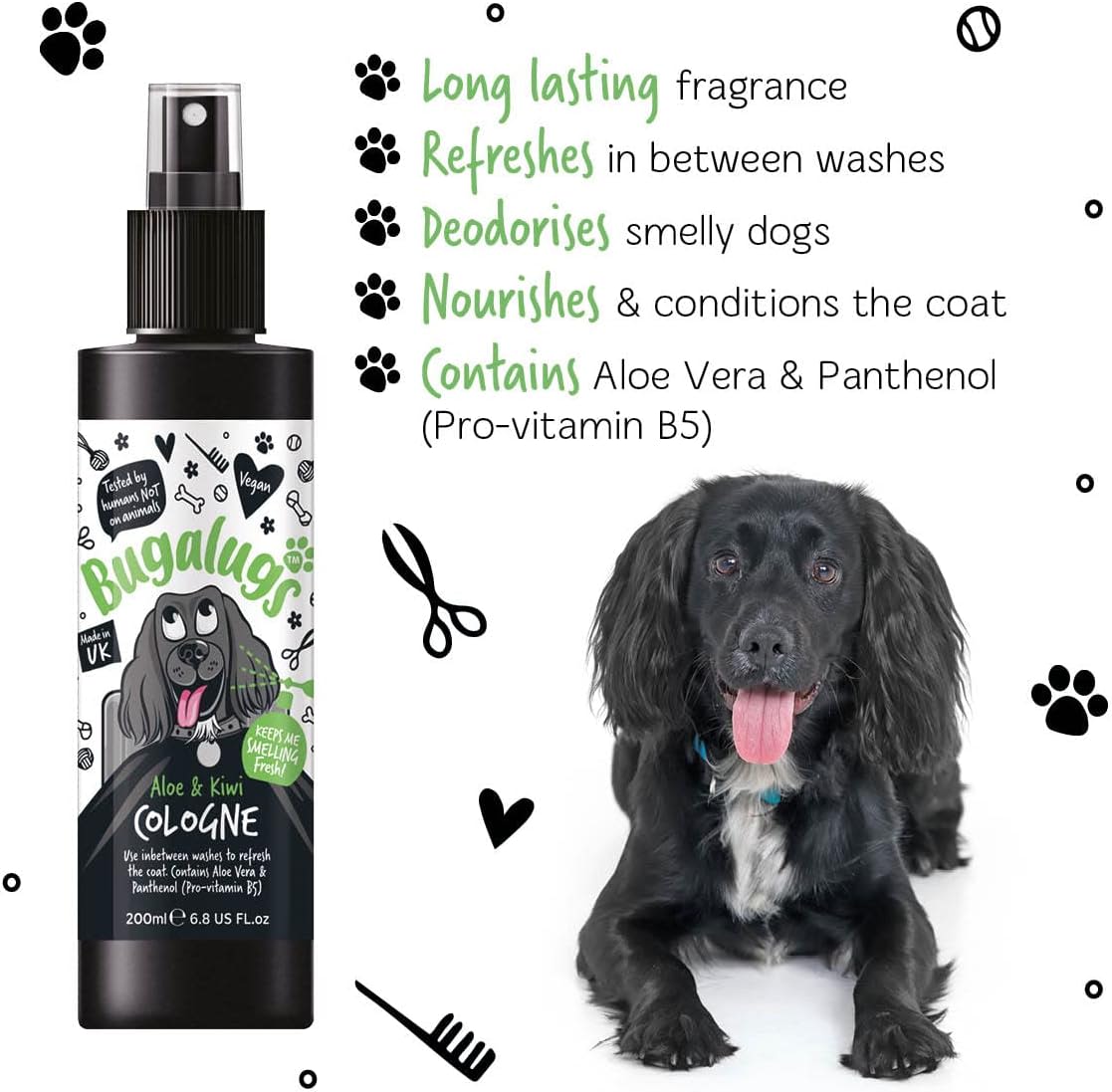 Bugalugs Aloe & Kiwi Dog Cologne