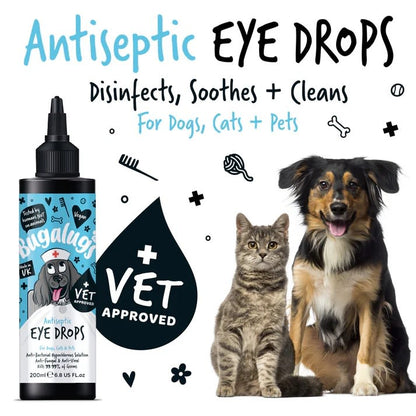 Bugalugs Antiseptic Eye Drops for Dogs, Cats & Pets