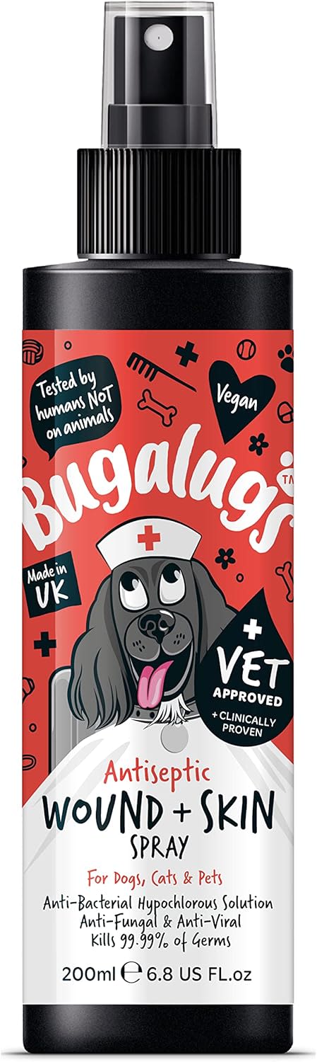 Bugalugs Antiseptic Wound & Skin Spray for Dogs, Cats & Pets