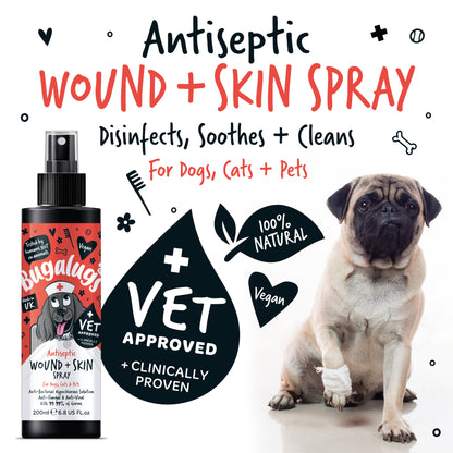 Bugalugs Antiseptic Wound & Skin Spray for Dogs, Cats & Pets