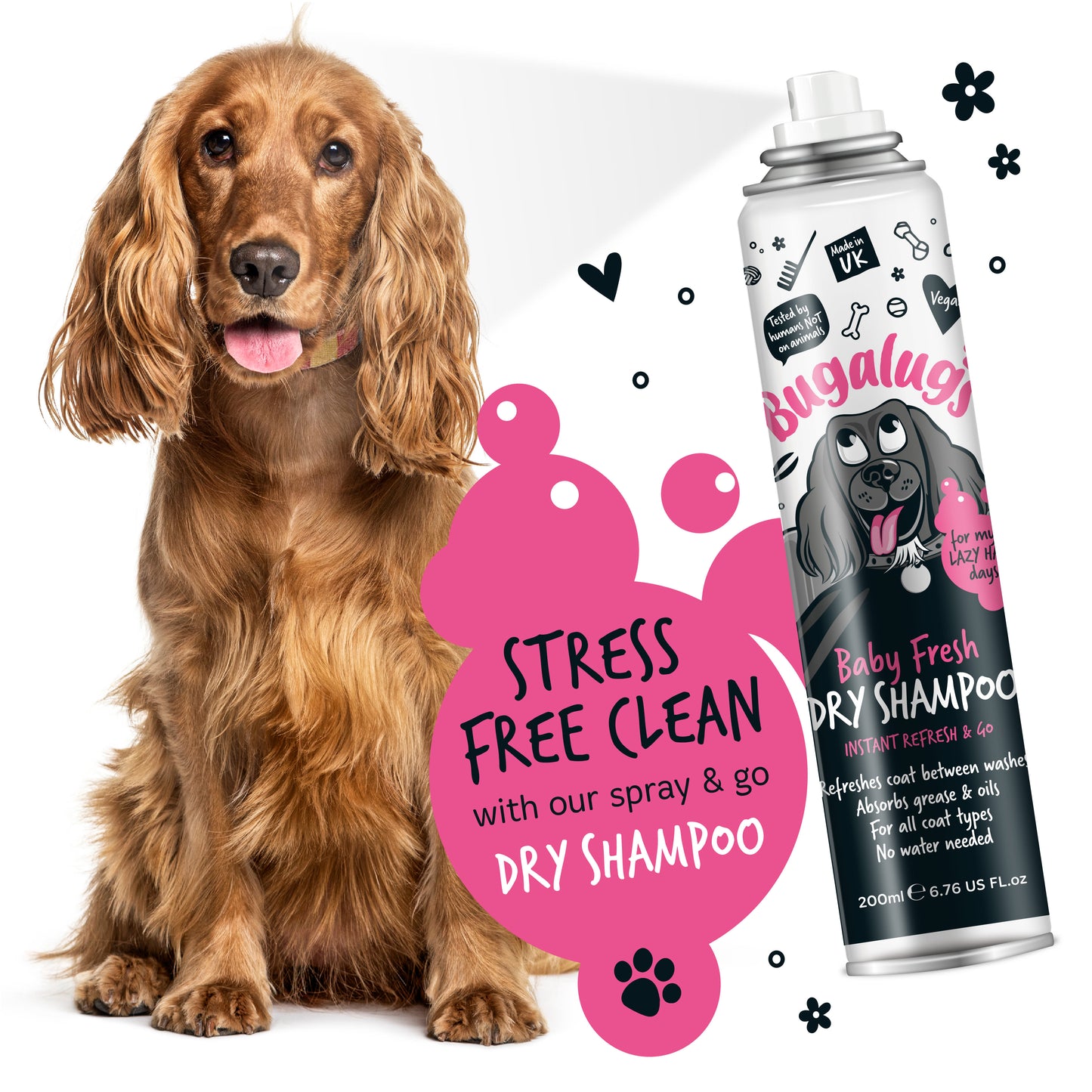 Bugalugs Baby Fresh Dry Dog Shampoo