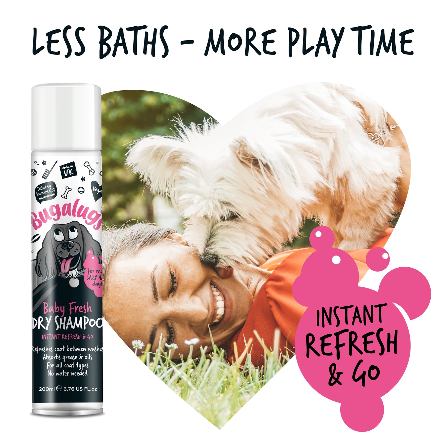 Bugalugs Baby Fresh Dry Dog Shampoo