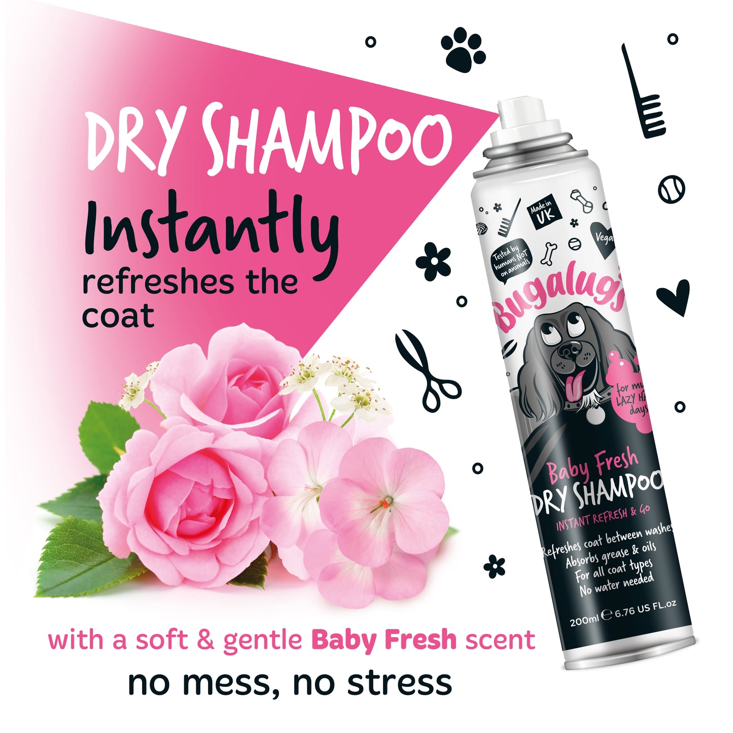 Bugalugs Baby Fresh Dry Dog Shampoo