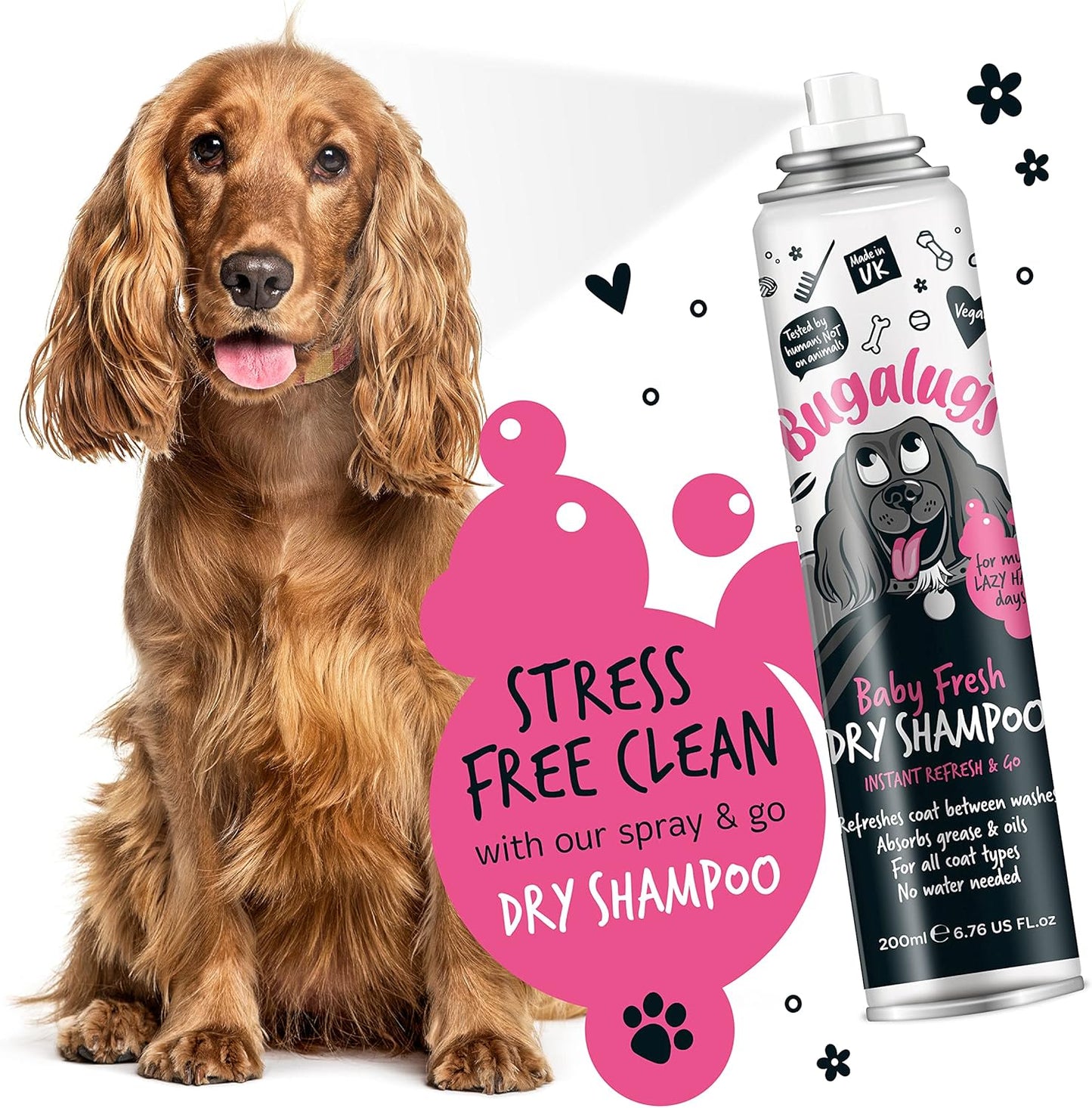 Bugalugs Baby Fresh Dry Dog Shampoo