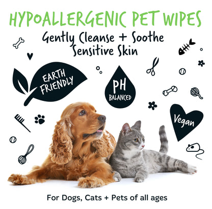Bugalugs Fragrance Free Biodegradable Pet Wipes - Large