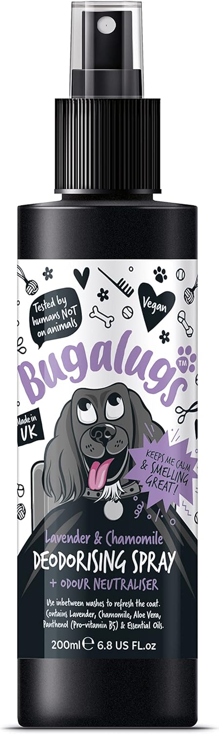Bugalugs Dog Deodorising Spray with Odour Neutraliser - Lavender & Chamomile