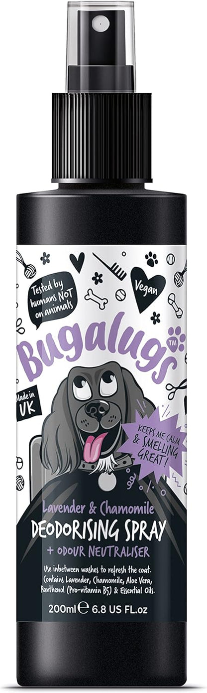 Bugalugs Dog Deodorising Spray with Odour Neutraliser - Lavender & Chamomile