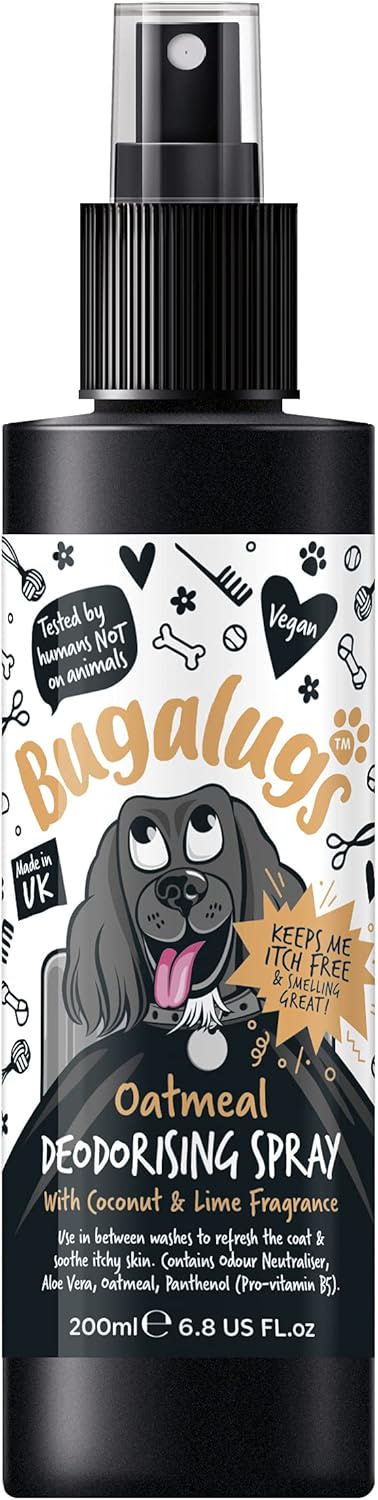 Bugalugs Oatmeal Dog Deodorising Spray with Coconut & Lime Fragrance
