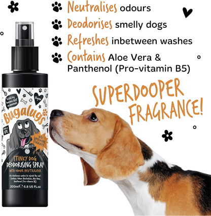 Bugalugs Stinky Dog Deodorising Spray with Odour Neutraliser