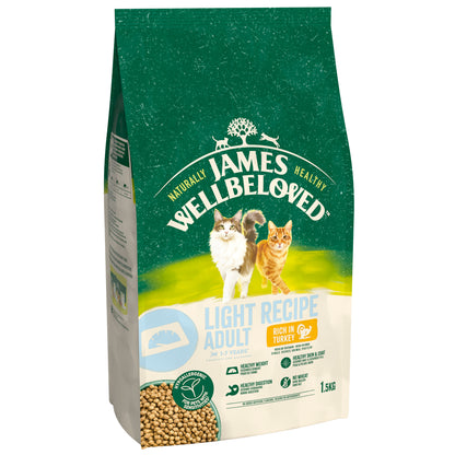 James Wellbeloved Light Adult Dry Cat Food Turkey