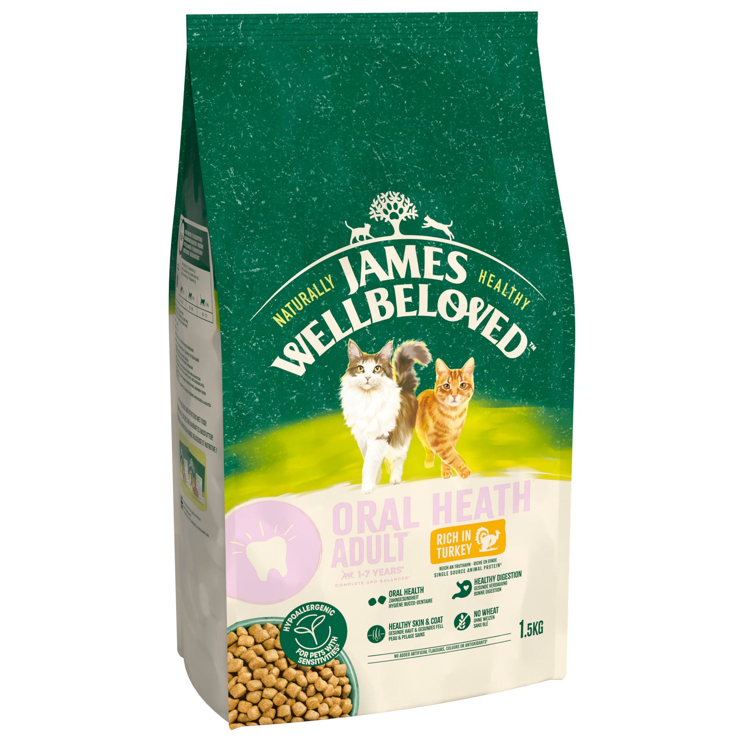 James Wellbeloved Oral Health Adult Dry Cat Food Turkey