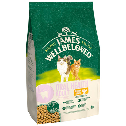 James Wellbeloved Oral Health Adult Dry Cat Food Turkey