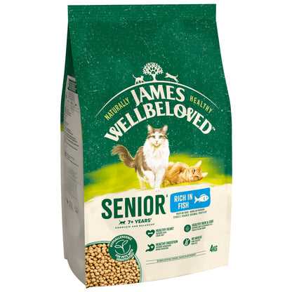 James Wellbeloved Senior Dry Cat Food Fish