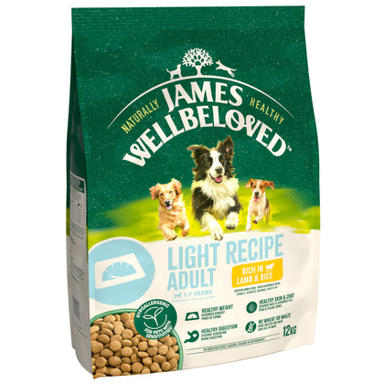 James Wellbeloved Light Adult Dry Dog Food Lamb & Rice