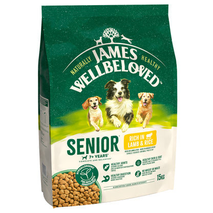 James Wellbeloved Senior Dry Dog Food Lamb & Rice