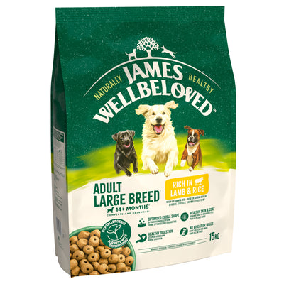 James Wellbeloved James Wellbeloved Large Lamb Adult Dry Dog pet food packaging