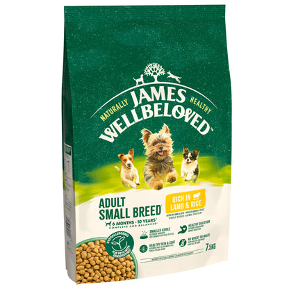 James Wellbeloved Adult Small Breed Dry Dog Food Lamb & Rice