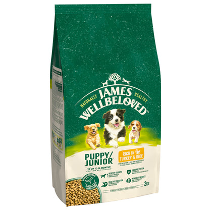 James Wellbeloved Puppy/Junior Dry Dog Food Turkey & Rice