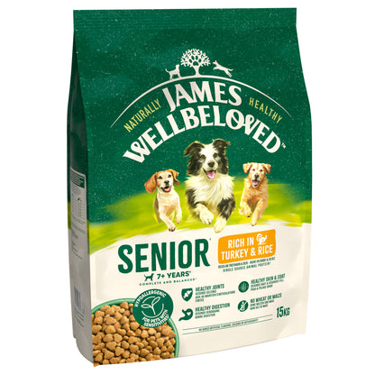 James Wellbeloved Senior Dry Dog Food Turkey & Rice