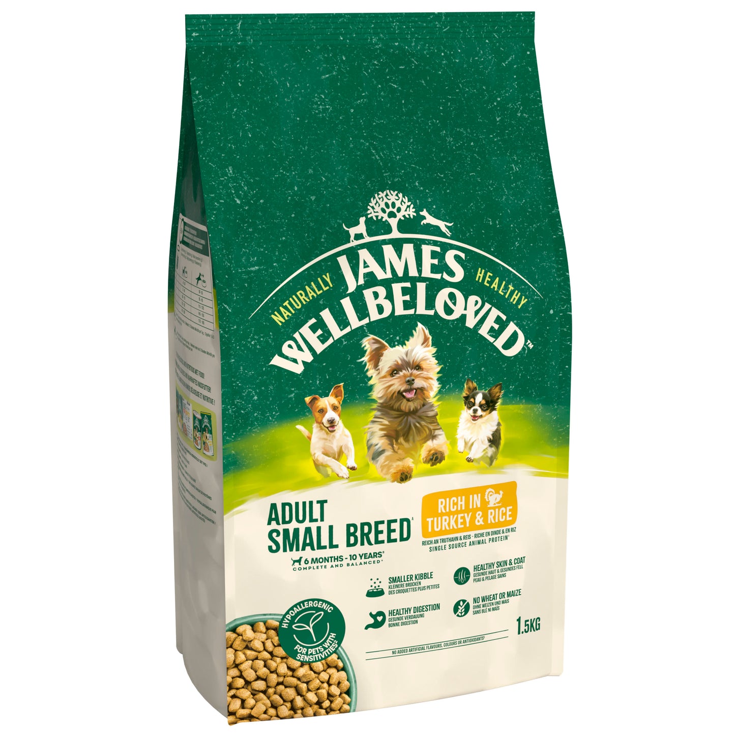 James Wellbeloved Adult Small Breed Dry Dog Food Turkey & Rice