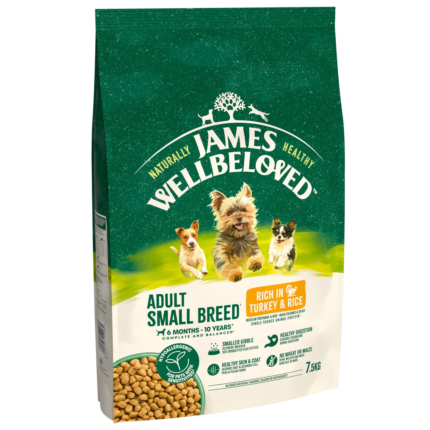 James Wellbeloved Adult Small Breed Dry Dog Food Turkey & Rice