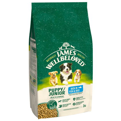 James Wellbeloved Puppy/Junior Dry Dog Food Fish & Rice