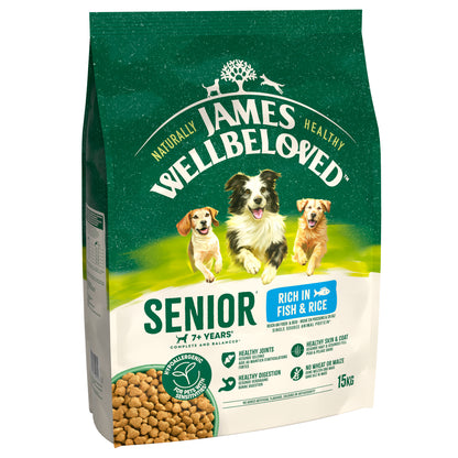 James Wellbeloved Senior Dry Dog Food Fish & Rice