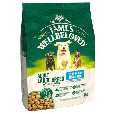 James Wellbeloved James Wellbeloved Large Whitefish Adult Dry pet food packaging