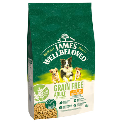 James Wellbeloved Grain Free Adult Dry Dog Food Turkey & Veg
