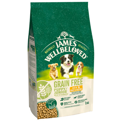 James Wellbeloved James Wellbeloved Grain Free Turkey Puppy Dry pet food packaging