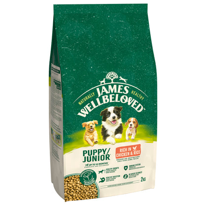James Wellbeloved Puppy/Junior Dry Dog Food Chicken & Rice