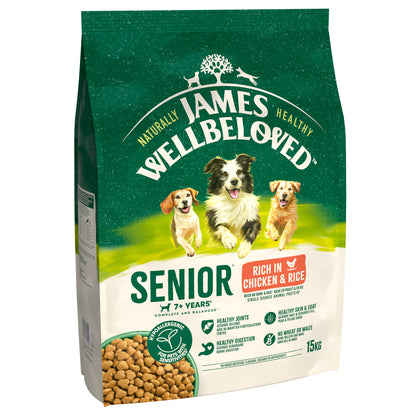 James Wellbeloved Senior Dry Dog Food Chicken & Rice