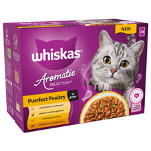 Whiskas 1+ Aromatic Poultry Adult Wet Cat Food Pouches in Gravy
