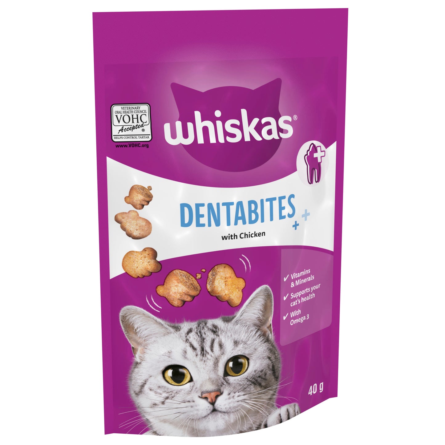 Whiskas Dentabites Dry Cat Treats with Chicken
