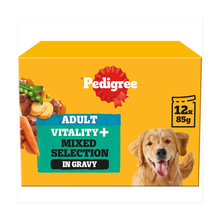 Pedigree Vitality plus Mixed Selection Adult Wet Dog Pouches in Gravy