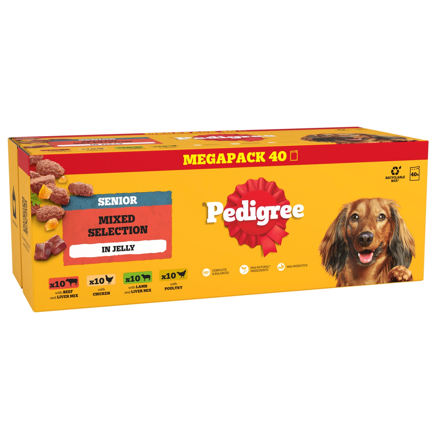 Pedigree Mixed Selection Senior Wet Dog Pouches in Jelly